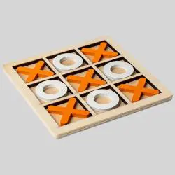 Wooden XO Tic Tac Toe Game for Kids - Educational Toy