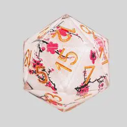7Pcs White Plum Blossom Dice Resin Polyhedral Dice Set