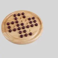 Luxury Rubber Wood Chess Solitaire Game Box