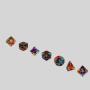 Rainbow Prism DND Gem Dice Set - 20mm, Custom Logo