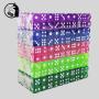 Custom Resin D6 Dice - 12mm Multi-Color Polyhedral Dice