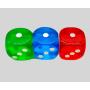 Brighting 25mm Resin Dice Set - Multicolor Round Square Dots Game