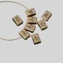 Chinese Mahjong Loose Beads Gold Bracelet Necklace DIY Accessories