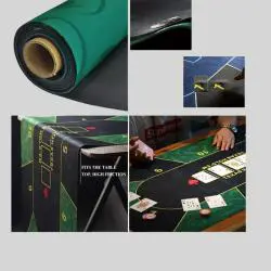 Custom Poker Table Mat - Rubber, Logo Printing, 1.8m