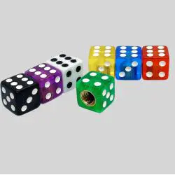Dice Valve Caps 8V1 Universal Colorful Transparent Motorcycle Tire Covers