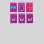 Acrylic Mahjong Tiles Custom Pattern Game Set
