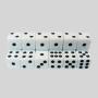 10mm White Black D6 Square Dice