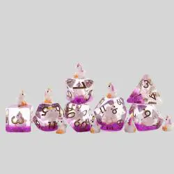 Acrylic Polyhedral Dice Set - DND Custom Logo