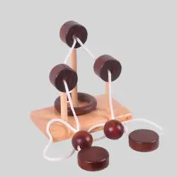 Intelligent Loop Puzzle Wood Brain Game Toy