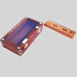 Wooden Cribbage Game - Customized Size, Dark Brown Finish