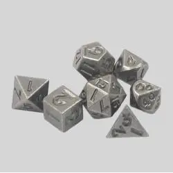 6mm Metal Dice Set - D&D RPG Dice (7pcs)
