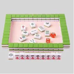 Mini Travel Mahjong Set - 22mm Green Tiles