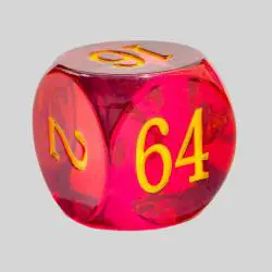 Translucent Backgammon Doubling Dice - 30mm Assorted Colors