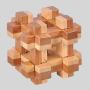 Bamboo Luban Lock Puzzle Toys - Vintage Wooden Gift