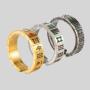 Custom Mahjong Stainless Steel Rings - Craft Wolf Design