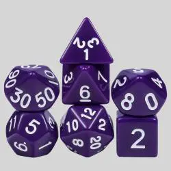 Custom DND Dice Set - 7 Acrylic Polyhedral Dice for D&D Tabletop Games