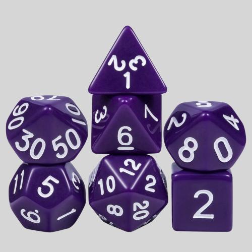 Custom DND Dice Set - 7 Acrylic Polyhedral Dice for D&D Tabletop Games