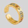 Custom Mahjong Stainless Steel Rings - Craft Wolf Design