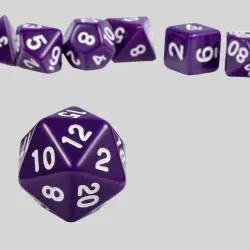 Custom DND Dice Set - 7 Acrylic Polyhedral Dice for D&D Tabletop Games