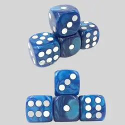 Custom 16mm Round Dice - Pearlize & Solid Color Effect