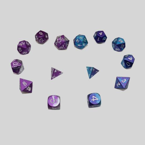 MBWS CNC Double Color Aluminum Polyhedral Dice