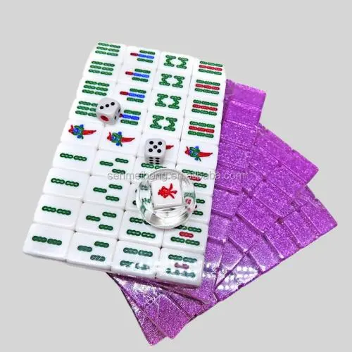 Custom Crystal Mahjong Set - Colorful, PVC Case, OEM Custom Crystal Mahjong Set - Colorful, PVC Case, OEM