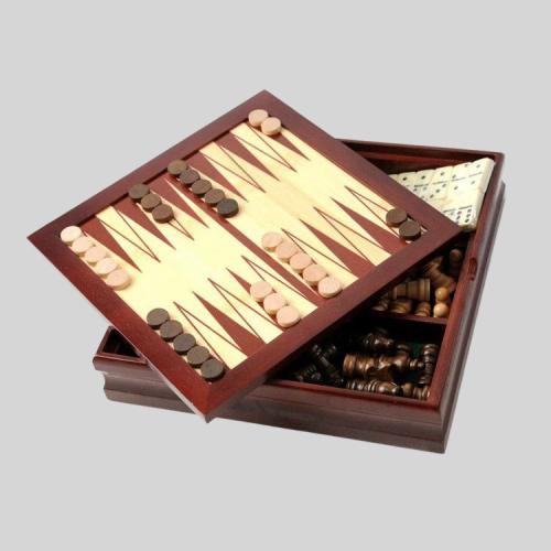 High Quality Wooden Backgammon Game Board Z11078A - 1+ Age