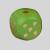Green with gold dot