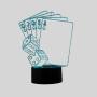 3D Illusion Poker Dice Night Light USB LED Lamp