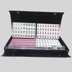 High-Grade Crystal Mahjong Tiles Set - Pink Sparkles