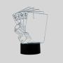 3D Illusion Poker Dice Night Light USB LED Lamp