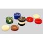 Marbleized Backgammon Checkers - Colorful & Smooth Game Set