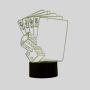3D Illusion Poker Dice Night Light USB LED Lamp