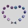 MBWS CNC Double Color Aluminum Polyhedral Dice