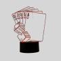 3D Illusion Poker Dice Night Light USB LED Lamp