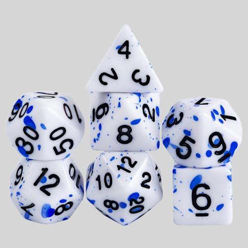 Wholesale DND Blood Splatter Dice Set - 7 Polyhedral Dice