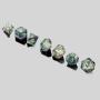 Sharp Edge Dice Set - Dark Cyan Resin D&D Dice