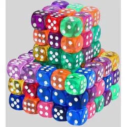 16mm Color Square Dice - Math Game Badges