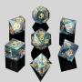 Sharp Edge Dice Set - Dark Cyan Resin D&D Dice