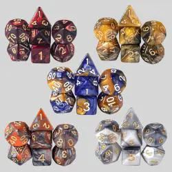 DND Dice Set 5Pcs Acrylic Double Color MTG RPG Table Games