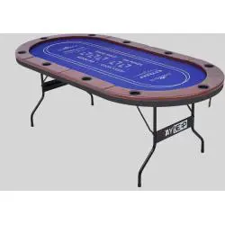 10 Player Foldable Poker Table - Blackjack Texas Holdem Table